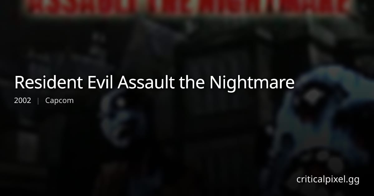 Resident Evil Assault the Nightmare - Reviews & PC Benchmarks ...