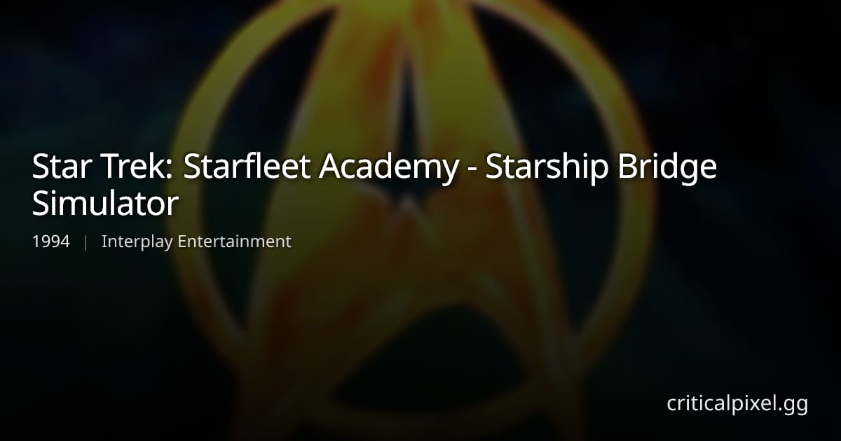 Star Trek: Starfleet Academy - Starship Bridge Simulator - Reviews & PC ...